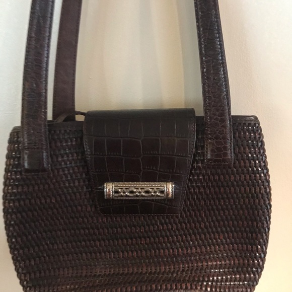 Brighton Handbags - Brighton brown purse with basket weave